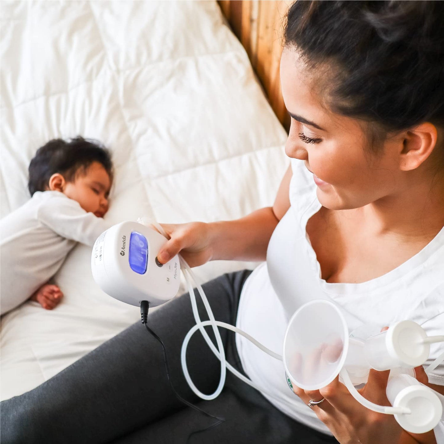 Ameda MYA Joy Double Electric Breast Pump + Breast Pump...