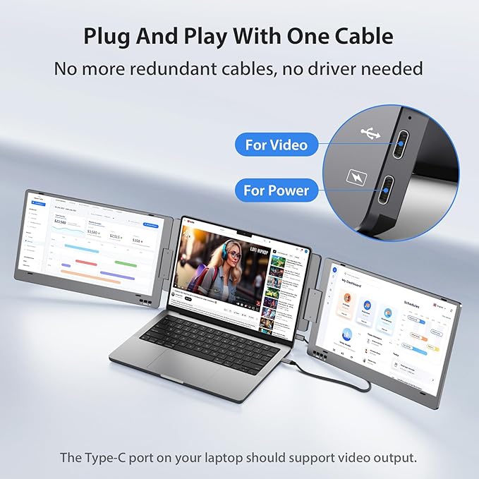 KYY Triple Laptop Screen Extender X90