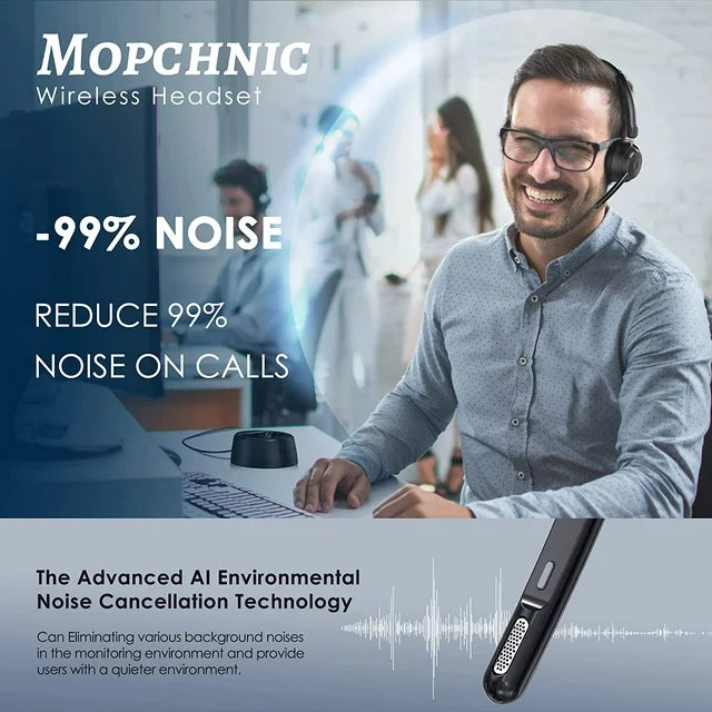 Bluetooth Headset, Wireless Headset with Upgraded,,,(Open Box)