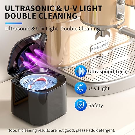 Ultrasonic Retainer Cleaner, 48kHz 30W Retainer Cleaner