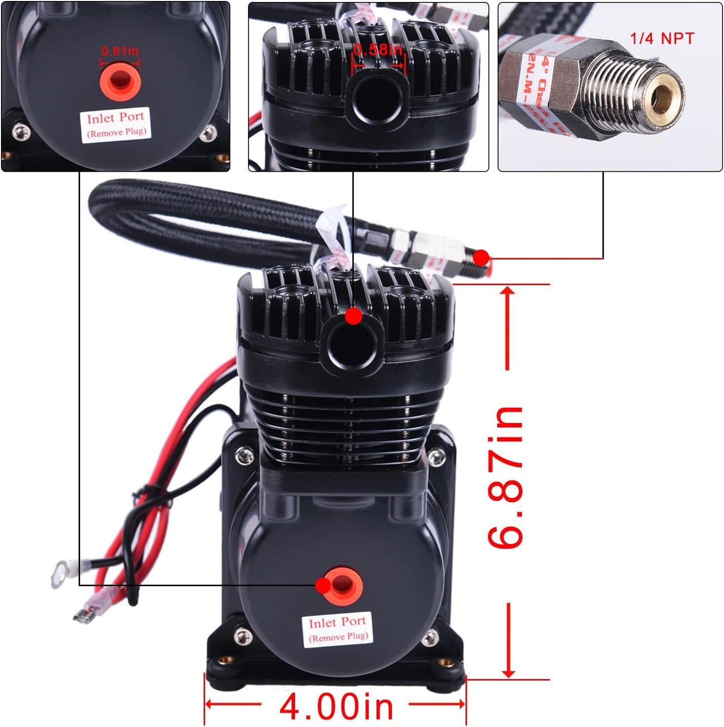 3 Gallon Air Tank with 200PSI Air Compressor