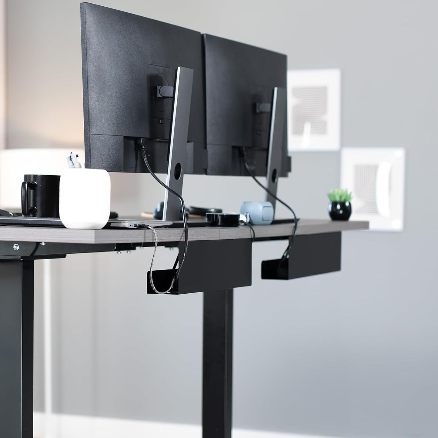 VIVO Under Desk 17 inch Cable Management 2 Pack