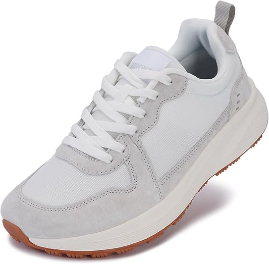 BRONAX Womens Wide Toe Box Athletic Casual Shoes Size:8Wide