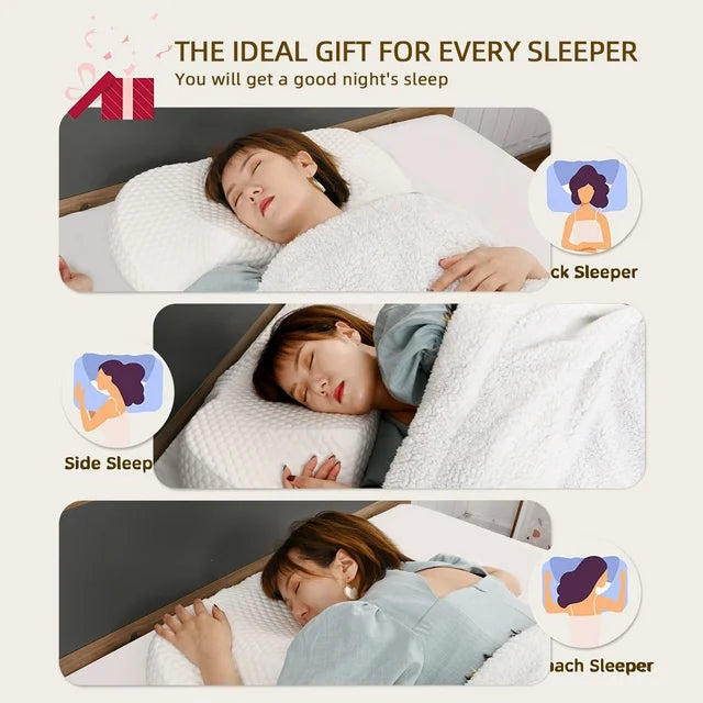 Noahas Contour Memory Foam Pillow for Neck Pain Relief ...