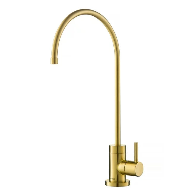 Purita 100% Lead-Free Kitchen Water Filter Faucet in Brushed Brass GOLD