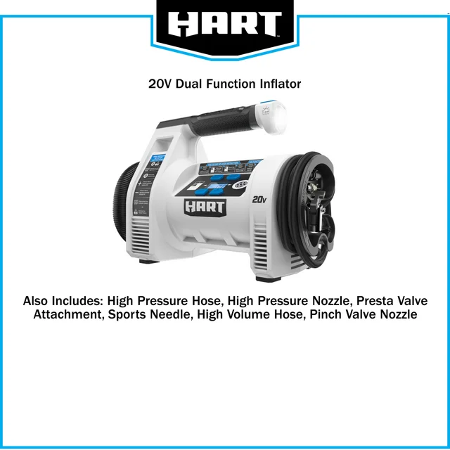 HART 20-Volt Cordless Dual Function Digital Inflator (Battery Not Included)
