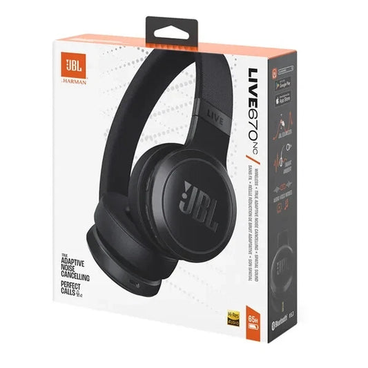 JBL Live 675NC Noise-Cancelling On-Ear Wireless Headphones Used